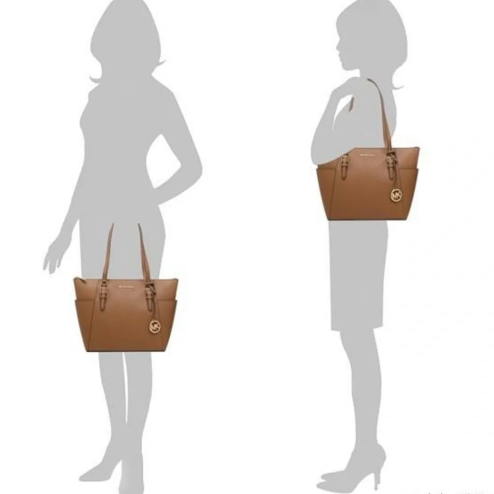 MICHAEL KORS Charlotte Large Leather Top-Zip Tote
